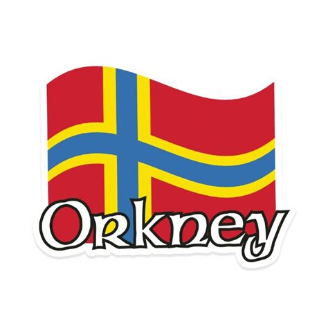 Orkney Sticker - Flag - The Orcadian Bookshop