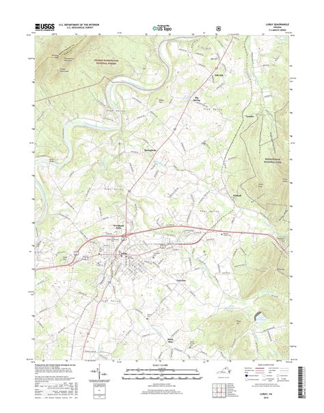 MyTopo Luray, Virginia USGS Quad Topo Map