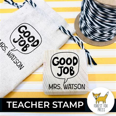 Good Job Great Well-done Teacher Stamp Personal Name - Etsy