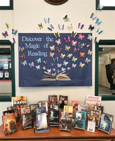 Spring Library Board Discover the Magic of Reading display. Used old ...