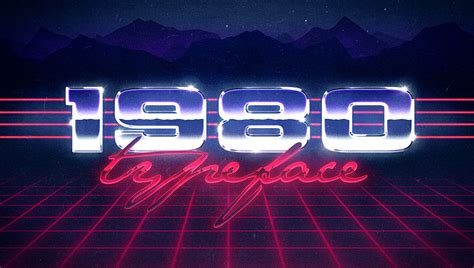 80s chrome font generator