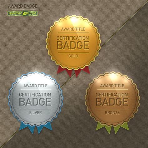 Award Badge PSD by ~NishithV on deviantART | Badge design, Badge, Free psd design