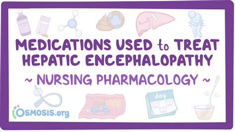 Medications for hepatic encephalopathy: Nursing pharmacology: Video, Causes, & Meaning | Osmosis