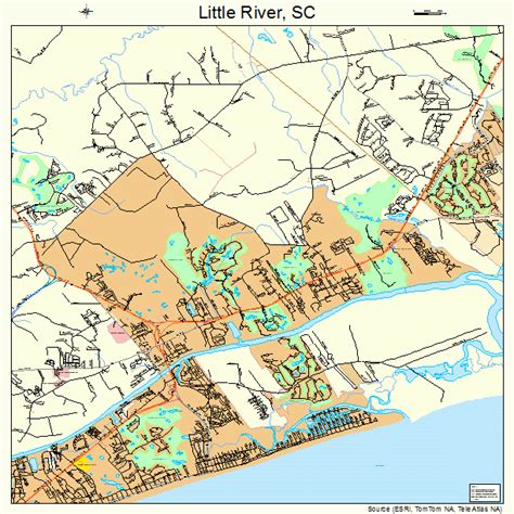 Little River South Carolina Street Map 4542010