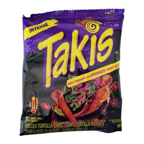 Takis Dragon Sweet Chili Rolled Tortilla Chips, 90g/3.15 oz., Bag {Imported from Canada ...