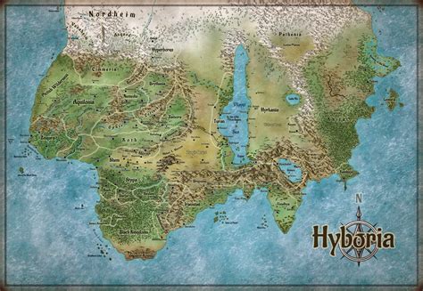 Astounding Hyborian Age of Conan the Barbarian map