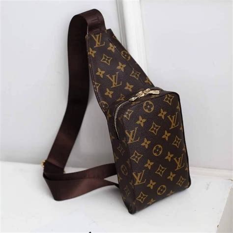 Louis Vuitton Monogram Chest Sling Bag Leather Crossbody Bag Waist Pack ...