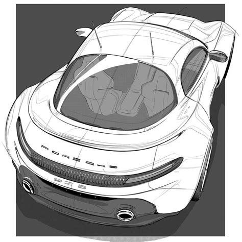 Cool Car Drawings, Cool Sketches, Car Design Sketch, Car Sketch, Porsche 928 Gts, Interior ...