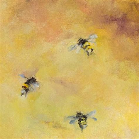 Bumble Bees and Sunflowers Painting | Painting, Sunflower painting, Illustration art