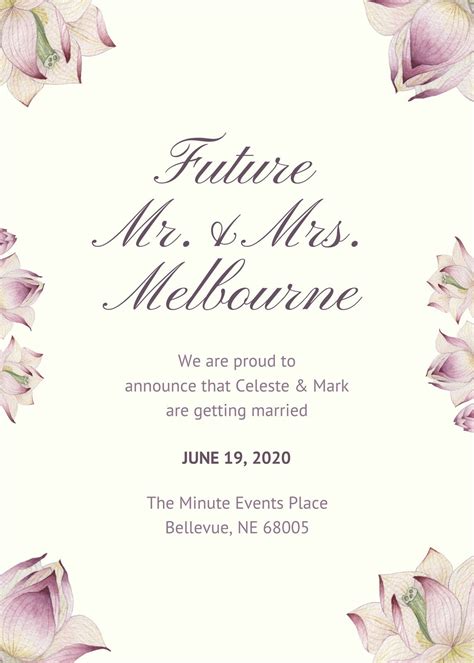 Wedding Announcement Free Template