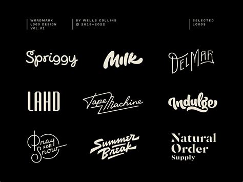 Wordmark Logo Designs Vol.01 on Behance