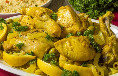 Chermula Chicken Tagine with Preserved Lemons & Green Olives Recipe