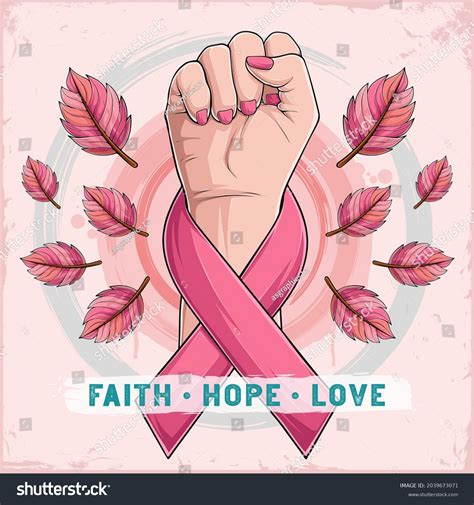 Breast Cancer Awareness Month Poster Woman Stock Vector (Royalty Free ...