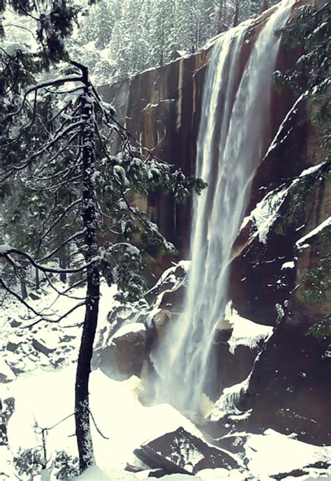 totesyourmate: “ Vernal Falls - GIF ” Scenic Photography, Snow Photography, Landscape ...