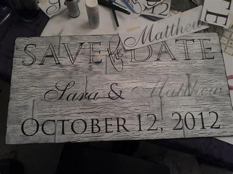 Sara Anne Creations: Save-the-Date Sign