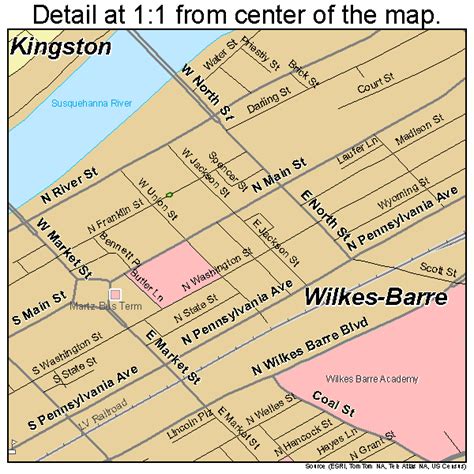 Wilkes-Barre Pennsylvania Street Map 4285152