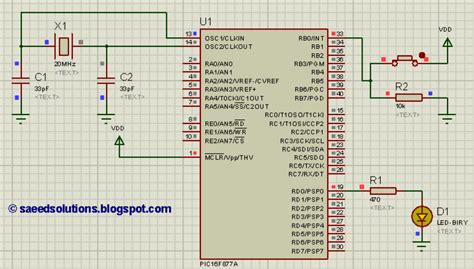 Pic16f877a Basic Circuit Diagram