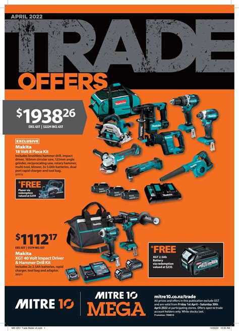 Mitre 10 Trade Offers - April 2022 by Mitre 10 Trade - Issuu