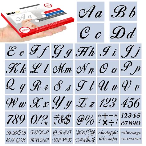 Buy Wefree-Letter Stencils for Painting on Wood–Alphabet Stencils with ...