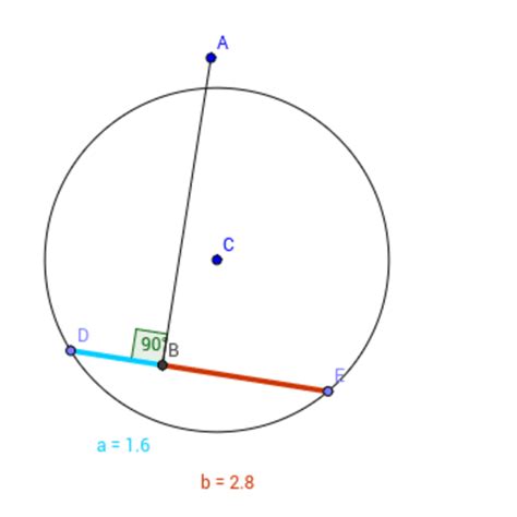 Properties of chords in a circle – GeoGebra