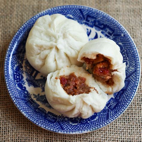 Dim Sum Recipe #8: Steamed BBQ Pork Buns (Char Siu Bao) | Dim sum recipes, Pork buns, Food and drink