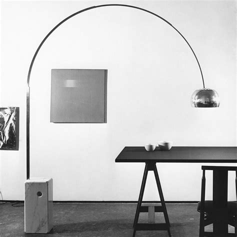 Arco Modern Floor Lamp 1960's Series by Achille Castiglioni | FLOS USA Arched Floor Lamp, Arc ...