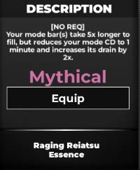 Raging Reiatsu essence // Type Soul | ID 213232711 | PlayerAuctions