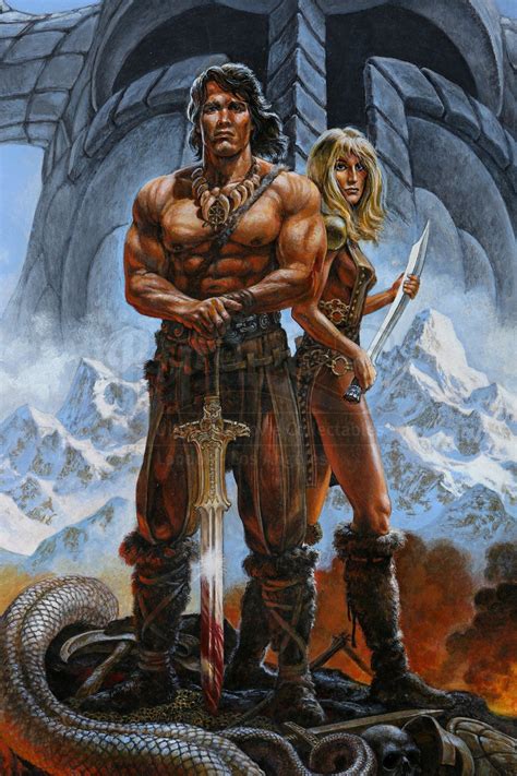 CONAN THE BARBARIAN (1982) - Ron Cobb Hand-Drawn Poster Artwork