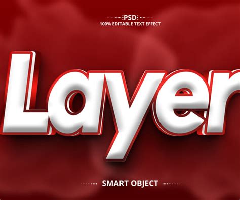 ArtStation - 3D Layer. PSD fully editable text effect. Layer style PSD ...