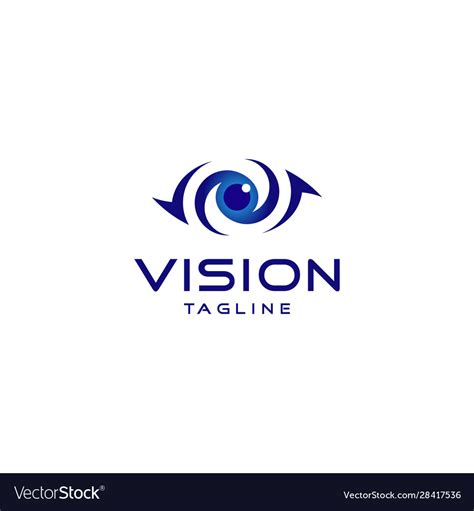 Modern vision logo design Royalty Free Vector Image