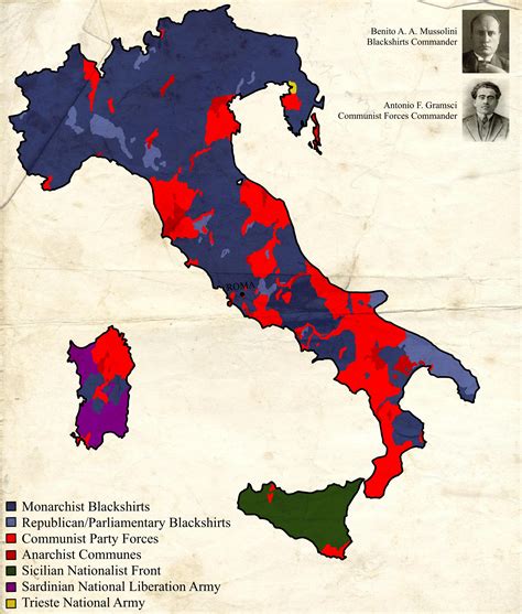 Italian Civil War (1922) : r/imaginarymaps