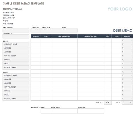 Free Debit Note Template - PRINTABLE TEMPLATES