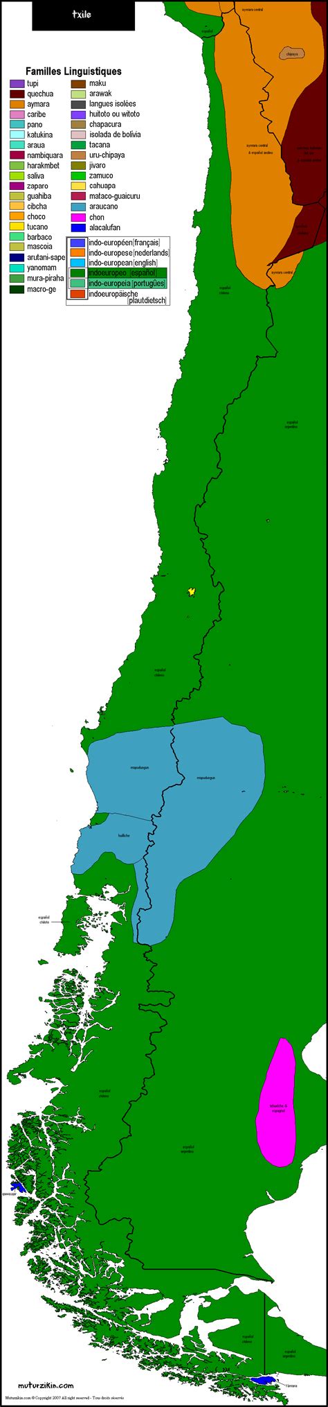 Chile - Mapa lingüístico / Linguistic map