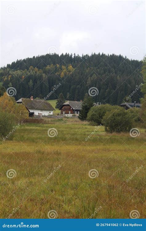 Mountain Countryside in Bohemian Forest, Czechia Stock Photo - Image of ...