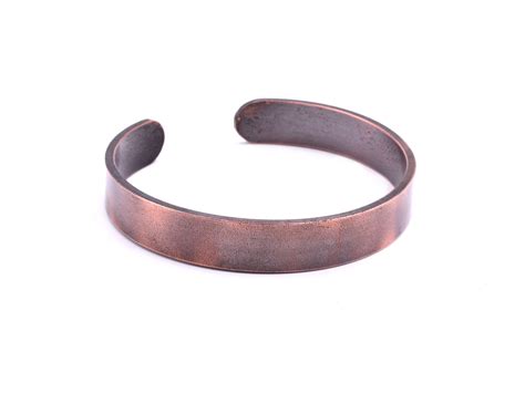 Copper Bracelet Plain Burnished - Etsy UK