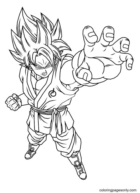 Son Goku Coloring Pages Printable for Free Download