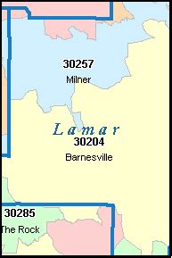 LAMAR County, Georgia Digital ZIP Code Map