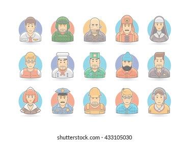 Cartoon People Icon Set Vector Character Stock Vector (Royalty Free ...