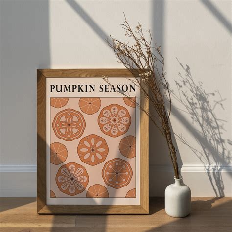 Printable Folk Art Pumpkin Season Patterns Fall Autumn - Etsy