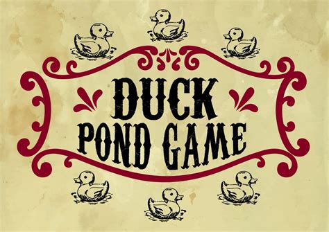 Duck Duck Pond Game - A2 Old Paper sign - In Good Company