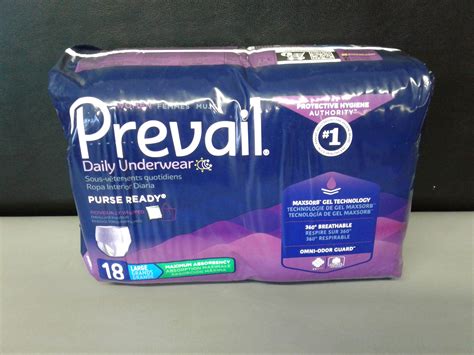 Lot Detail - Prevail Incontinence Protective Underwear for Women, Maximum Absorbency, Lg, 18 Count