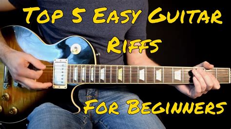 Top 5 Easy Guitar Riffs For Beginners - YouTube