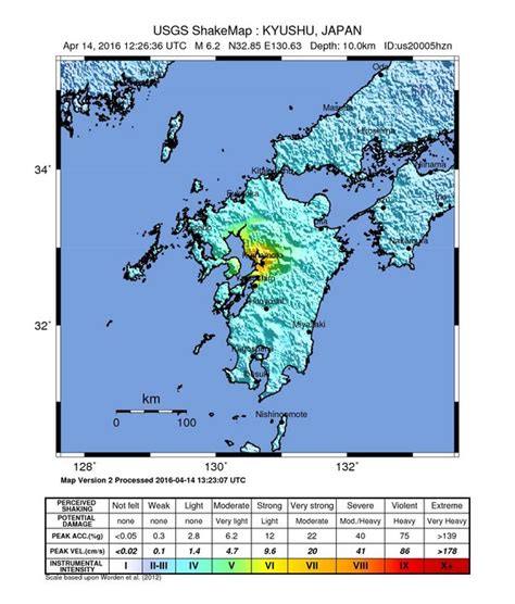 Strong 6.4 earthquake strikes Kumamoto, Kyushu, Japan - Artemis.bm