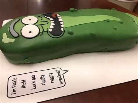 PICKLE RICK CAKE!! | Rick and morty cake, Rick and morty, Pickle rick cake