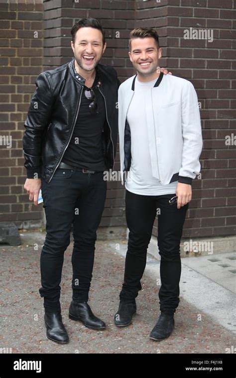 Antony Costa and Joe McElderry outside ITV Studios Featuring: Joe McElderry Where: London ...