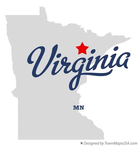 Map of Virginia, MN, Minnesota