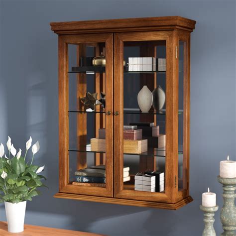 Charlton Home Denya Wall-Mounted Curio Cabinet & Reviews | Wayfair