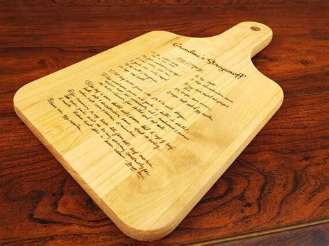 Personalized Recipe Board Recipe Cutting Board Family