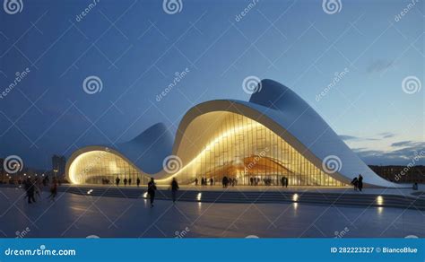 Cultural Center, Marvelous Design of Architecture . Generative Ai AIG32 Stock Illustration ...