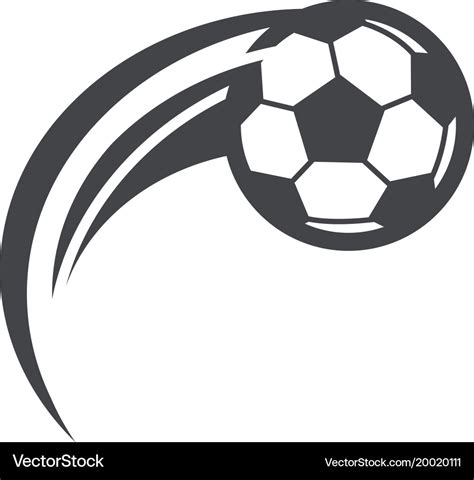 Swoosh soccer football logo icon Royalty Free Vector Image